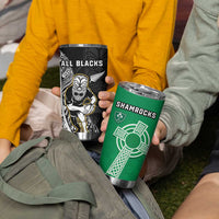 New Zealand and Ireland Rugby Tumbler Cup All Black Maori Mix Shamrocks LT14 - Polynesian Pride