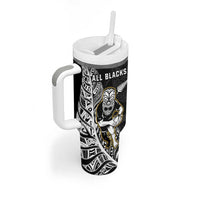 New Zealand and Ireland Rugby Tumbler With Handle All Black Maori Mix Shamrocks LT14 - Polynesian Pride