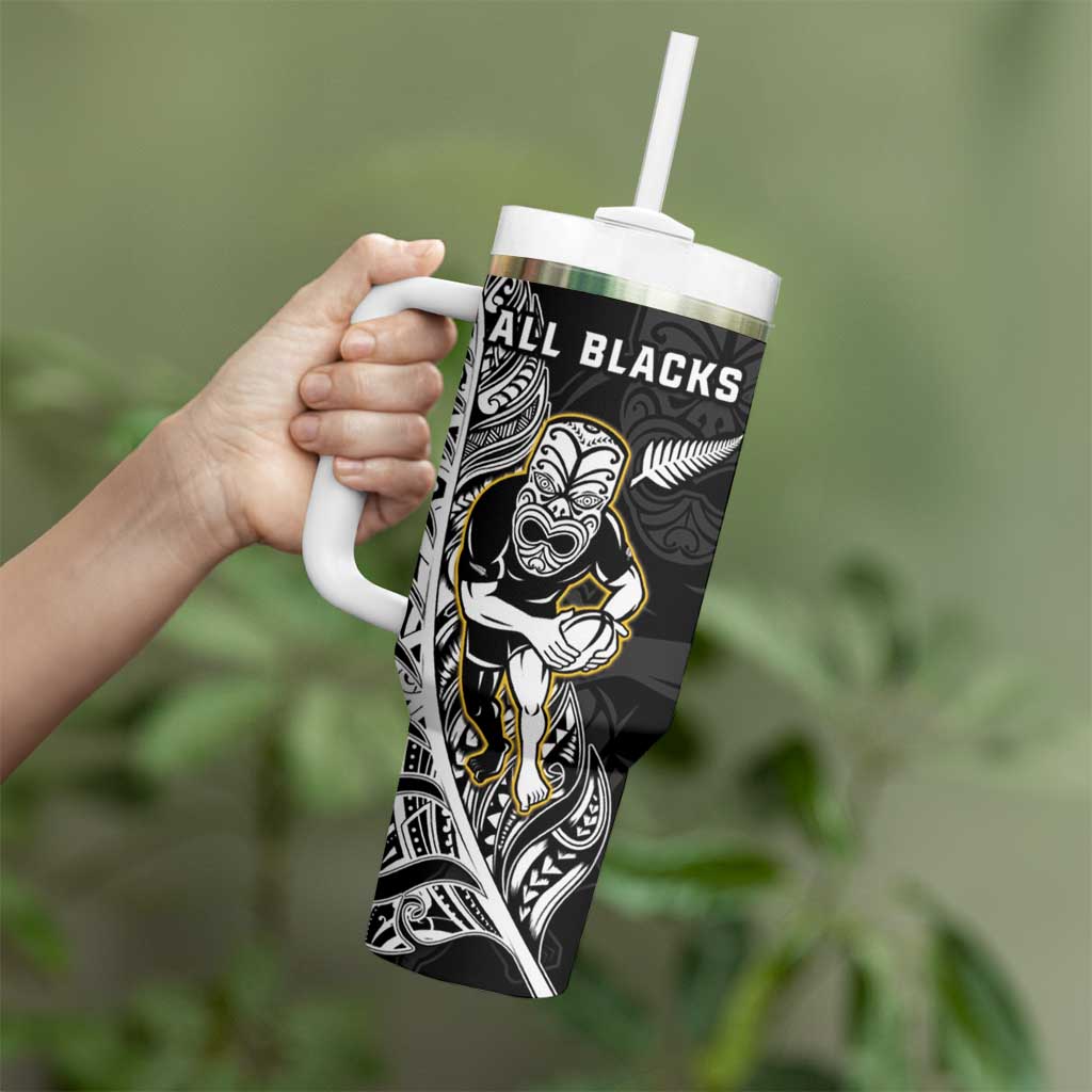 New Zealand and Ireland Rugby Tumbler With Handle All Black Maori Mix Shamrocks LT14 - Polynesian Pride