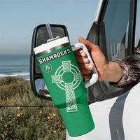 New Zealand and Ireland Rugby Tumbler With Handle All Black Maori Mix Shamrocks LT14 - Polynesian Pride