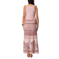 Pastel Pink Samoa Siapo Teuila Flowers Family Matching Tank Maxi Dress and Hawaiian Shirt LT14 - Polynesian Pride