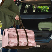 Pastel Pink Samoa Siapo Teuila Flowers Travel Bag - Polynesian Pride