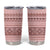 Pastel Pink Samoa Siapo Teuila Flowers Tumbler Cup - Polynesian Pride
