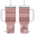 Pastel Pink Samoa Siapo Teuila Flowers Tumbler With Handle - Polynesian Pride