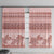 Pastel Pink Samoa Siapo Teuila Flowers Window Curtain - Polynesian Pride