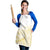 Polynesia White Sunday Apron Plumeria Polynesian Tribal Gold Color - Polynesian Pride