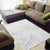 Polynesia White Sunday Area Rug Plumeria Polynesian Tribal Grey Color - Polynesian Pride