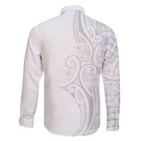 Polynesia White Sunday Family Matching Short Sleeve Bodycon Dress and Hawaiian Shirt Plumeria Polynesian Tribal Grey Color LT14 - Polynesian Pride