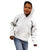 Polynesia White Sunday Kid Hoodie Plumeria Polynesian Tribal Grey Color - Polynesian Pride
