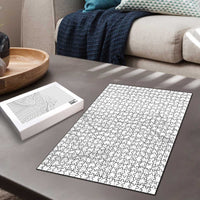 Polynesia White Sunday Puzzle Plumeria Polynesian Tribal Grey Color - Polynesian Pride