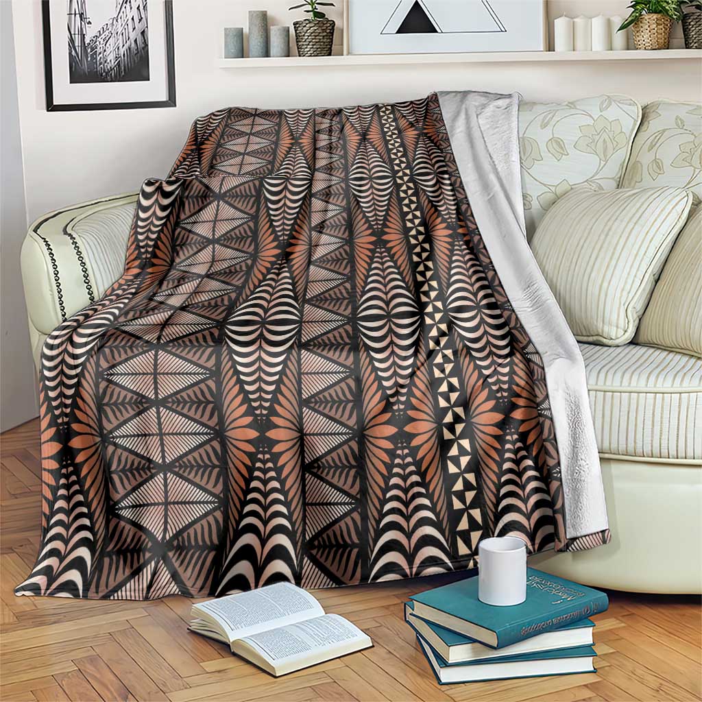 Malo e lelei Tonga Blanket Tongan Ngatu Vintage Brown - Polynesian Pride