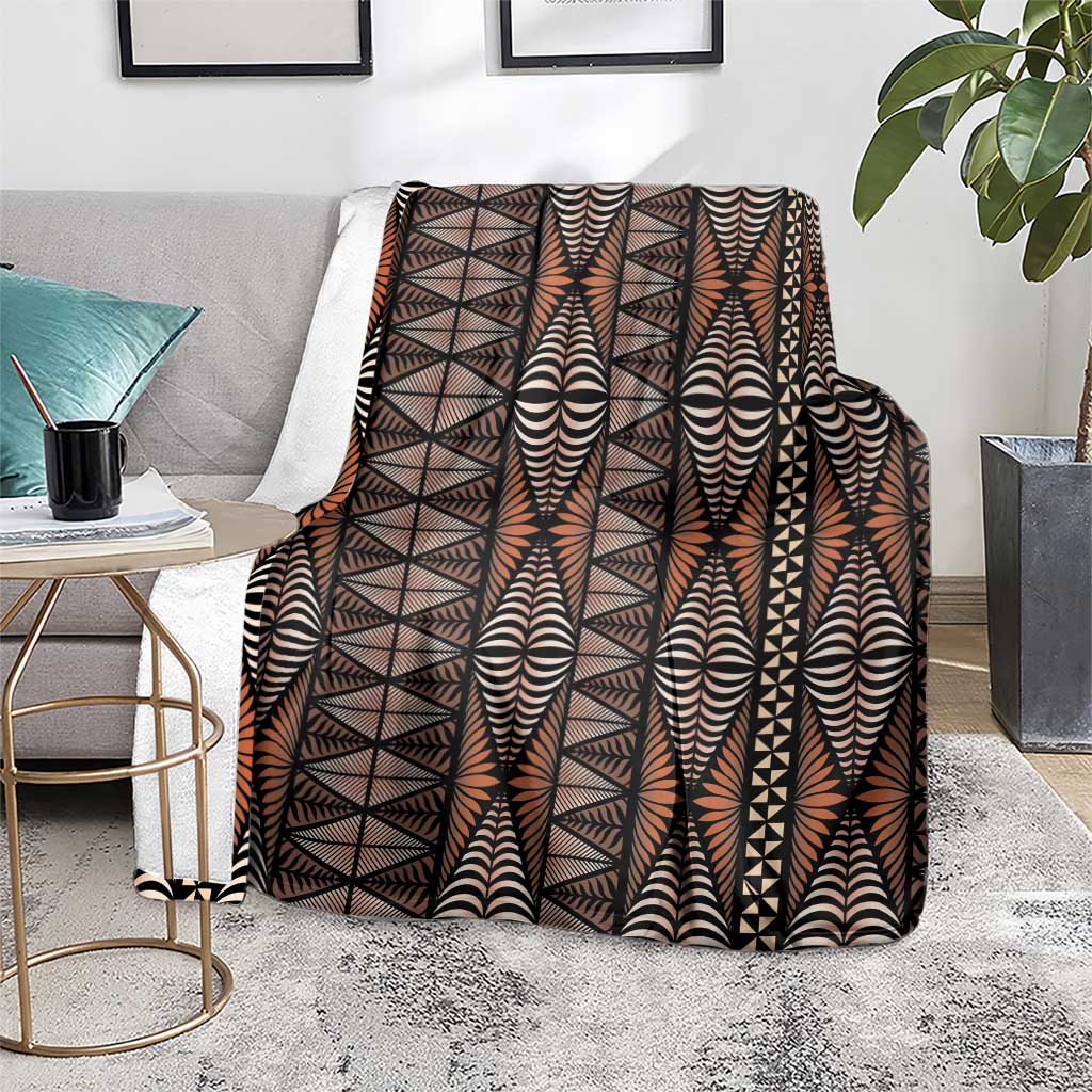 Malo e lelei Tonga Blanket Tongan Ngatu Vintage Brown - Polynesian Pride