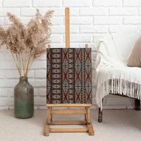 Malo e lelei Tonga Canvas Wall Art Tongan Ngatu Vintage Brown - Polynesian Pride