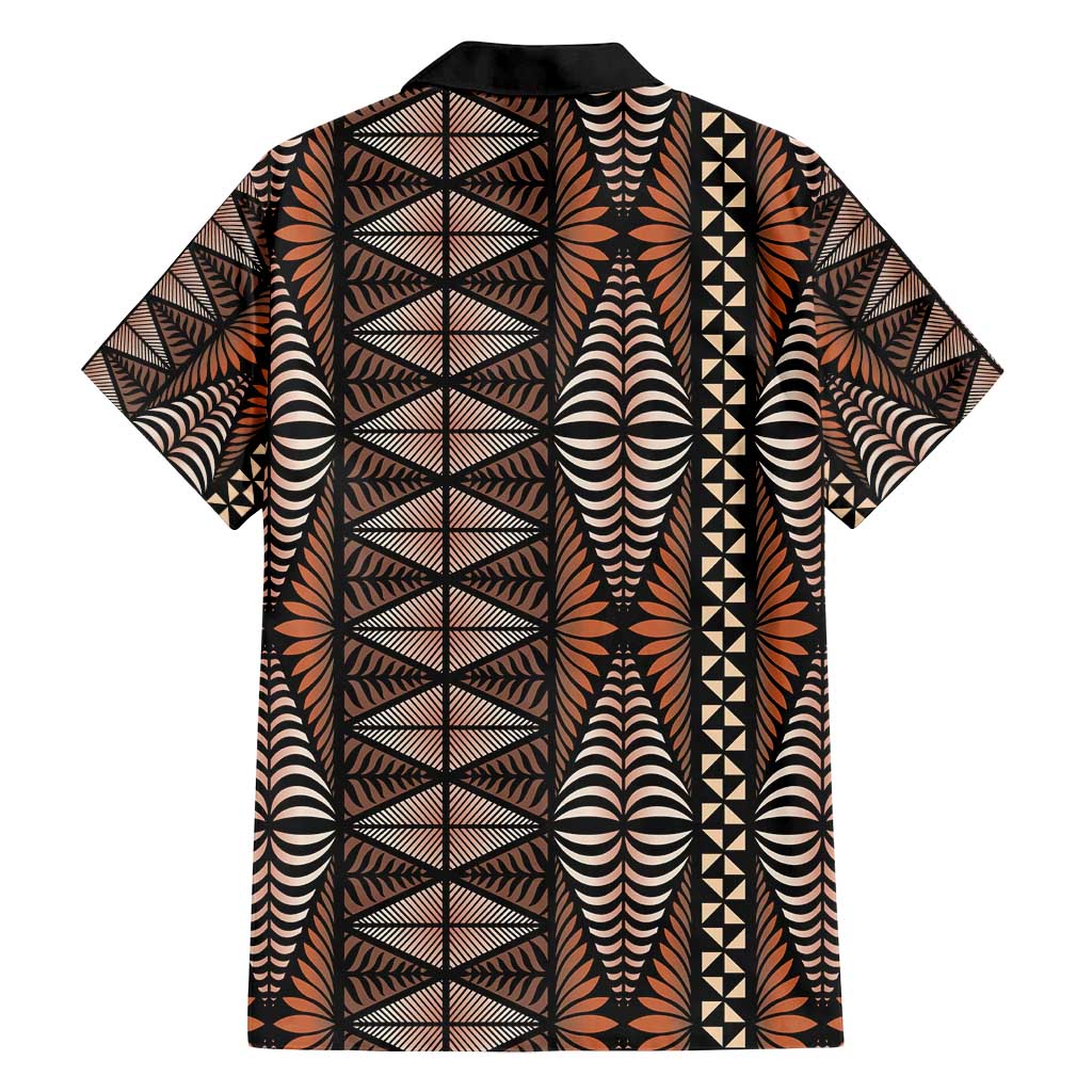 Malo e lelei Tonga Family Matching Tank Maxi Dress and Hawaiian Shirt Tongan Ngatu Vintage Brown LT14 - Polynesian Pride