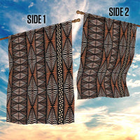 Malo e lelei Tonga Garden Flag Tongan Ngatu Vintage Brown - Polynesian Pride