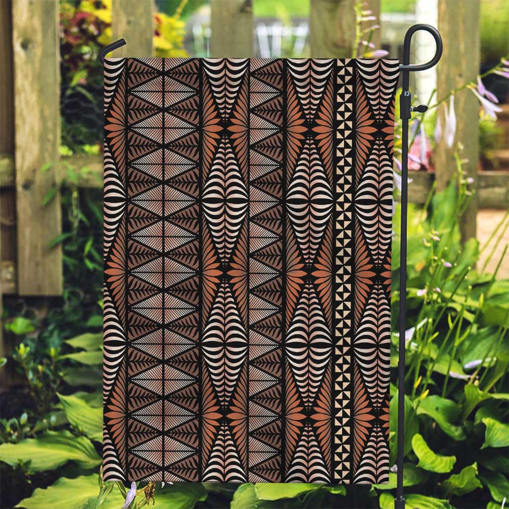 Malo e lelei Tonga Garden Flag Tongan Ngatu Vintage Brown - Polynesian Pride