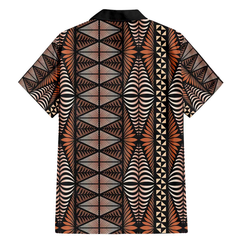 Malo e lelei Tonga Hawaiian Shirt Tongan Ngatu Vintage Brown - Polynesian Pride
