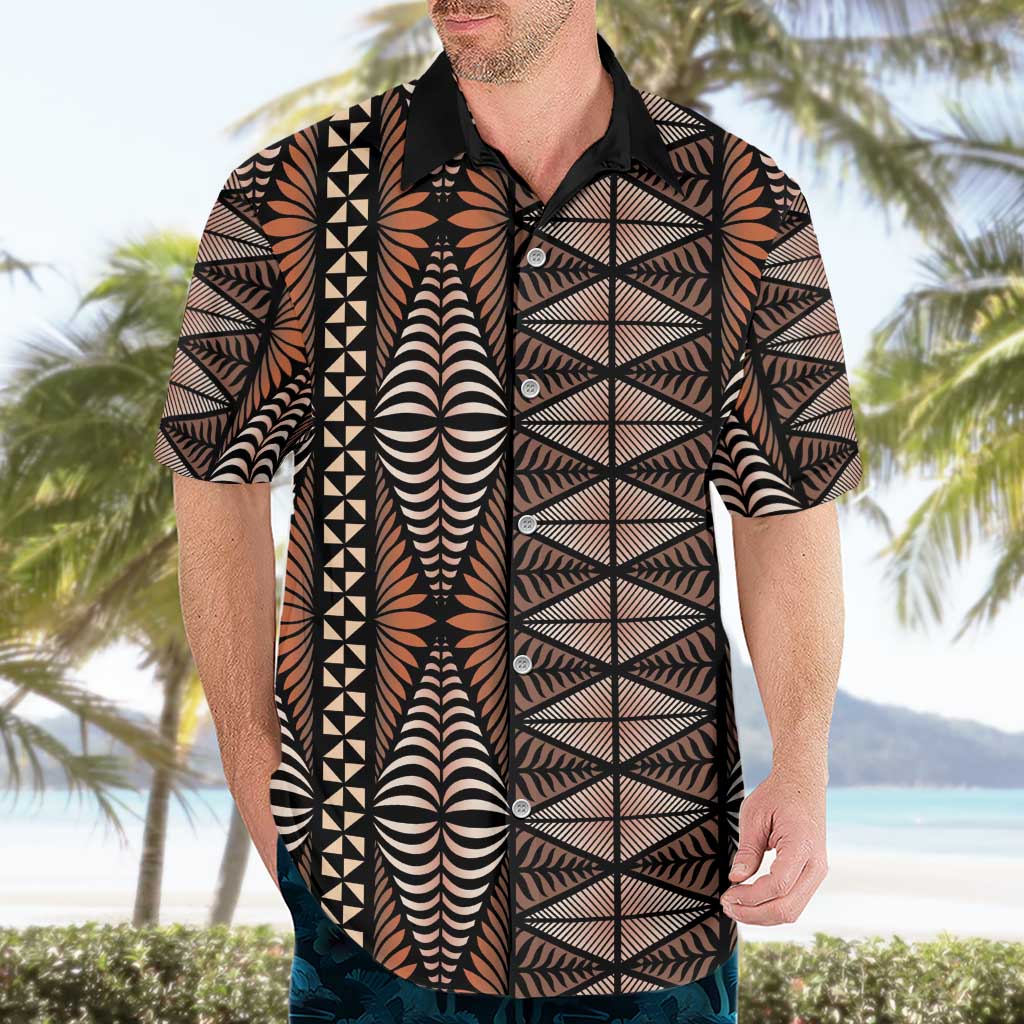 Malo e lelei Tonga Hawaiian Shirt Tongan Ngatu Vintage Brown - Polynesian Pride