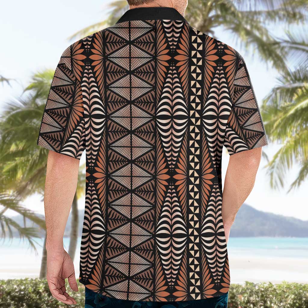 Malo e lelei Tonga Hawaiian Shirt Tongan Ngatu Vintage Brown - Polynesian Pride