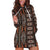 Malo e lelei Tonga Hoodie Dress Tongan Ngatu Vintage Brown - Polynesian Pride