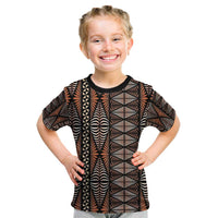 Malo e lelei Tonga Kid T Shirt Tongan Ngatu Vintage Brown - Polynesian Pride