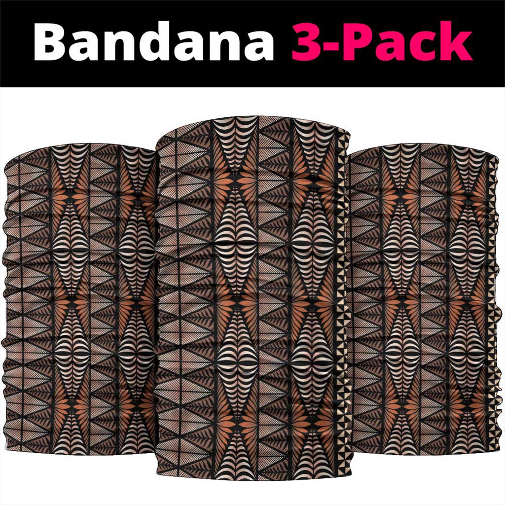 Malo e lelei Tonga Neck Gaiter Tongan Ngatu Vintage Brown - Polynesian Pride