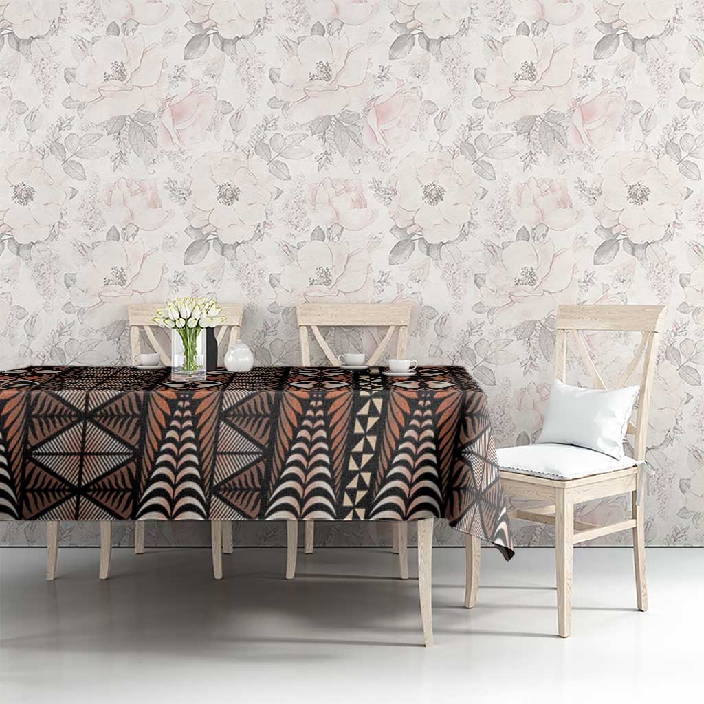 Malo e lelei Tonga Tablecloth Tongan Ngatu Vintage Brown - Polynesian Pride