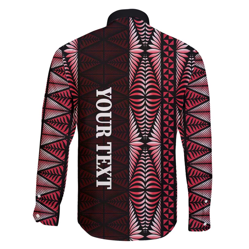 Tonga Rugby Personalised Family Matching Off Shoulder Short Dress and Hawaiian Shirt 2025 Mate Maa Tonga Ngatu Motif LT14 - Polynesian Pride