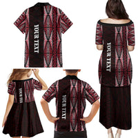 Tonga Rugby Personalised Family Matching Puletasi and Hawaiian Shirt 2025 Mate Maa Tonga Ngatu Motif LT14 - Polynesian Pride