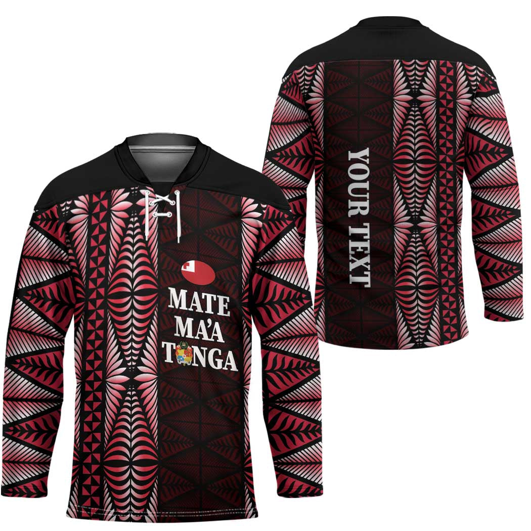 Tonga Rugby Personalised Hockey Jersey 2025 Mate Maa Tonga Ngatu Motif - Polynesian Pride