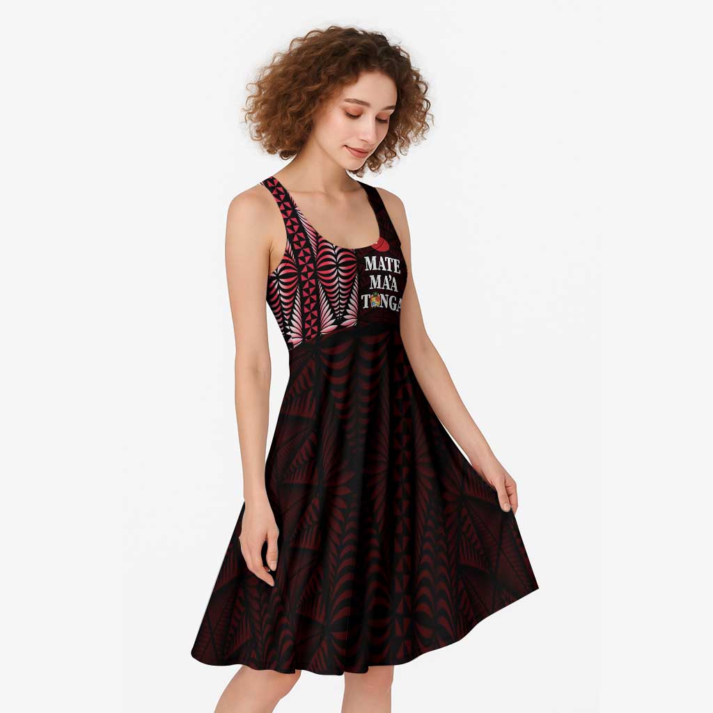 Tonga Rugby Personalised Midi Dress 2025 Mate Maa Tonga Ngatu Motif - Polynesian Pride