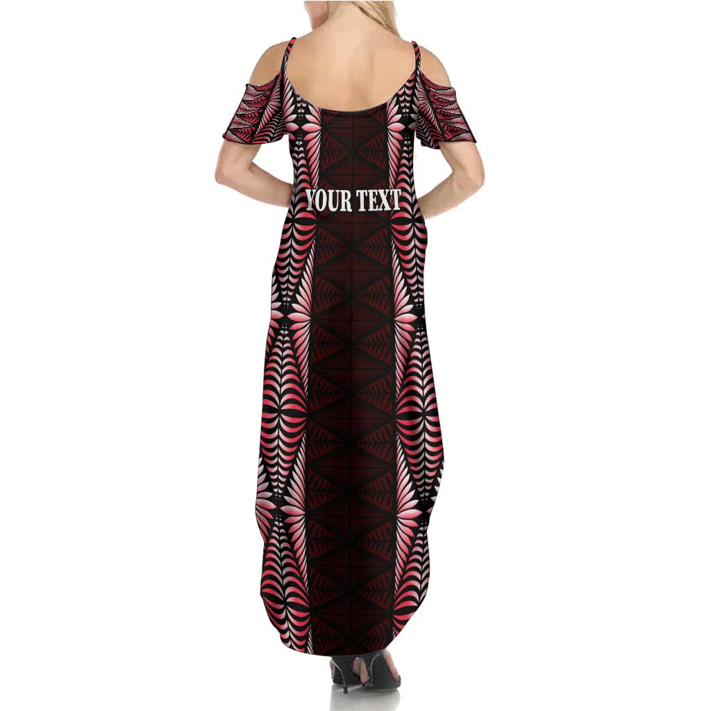 Tonga Rugby Personalised Summer Maxi Dress 2025 Mate Maa Tonga Ngatu Motif - Polynesian Pride