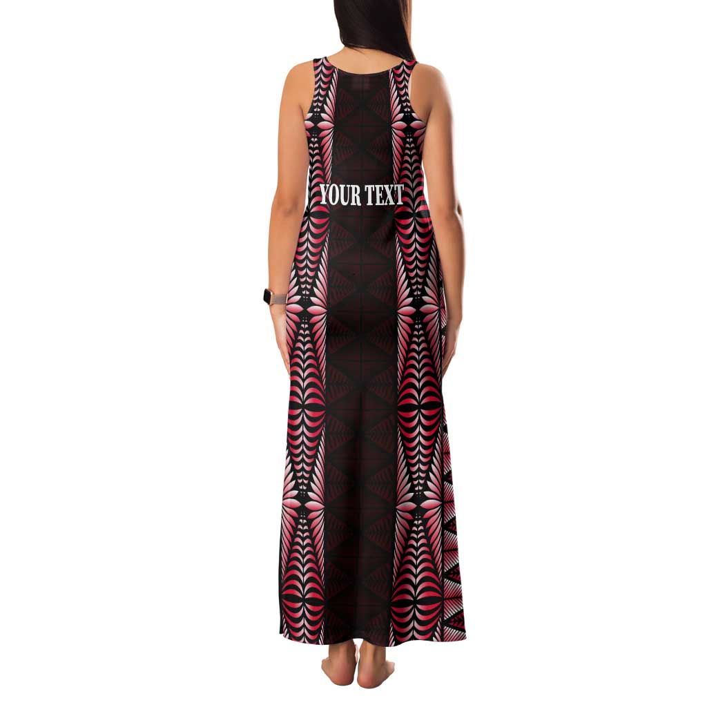 Tonga Rugby Personalised Tank Maxi Dress 2025 Mate Maa Tonga Ngatu Motif - Polynesian Pride