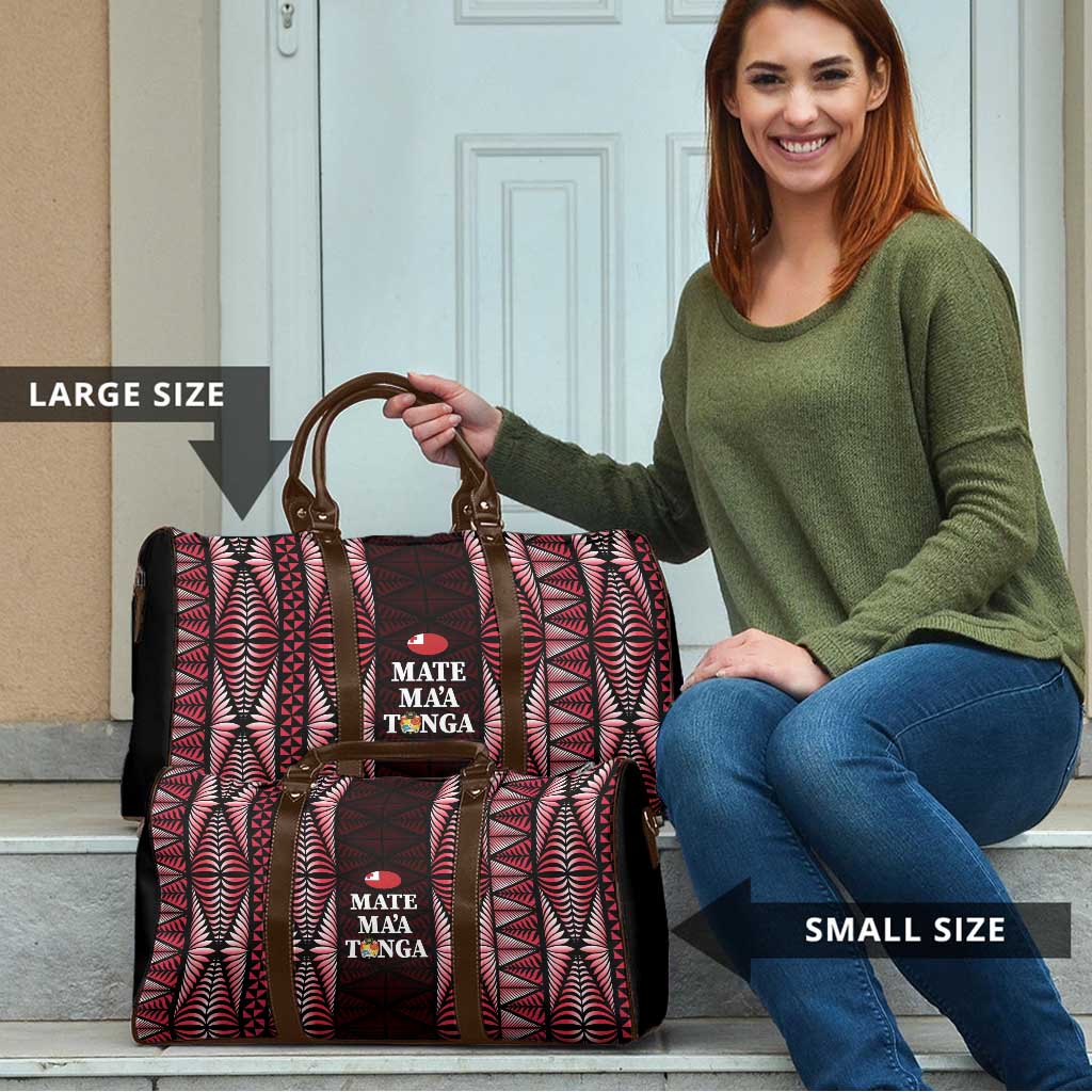 Tonga Rugby Travel Bag 2025 Mate Maa Tonga Ngatu Motif - Polynesian Pride
