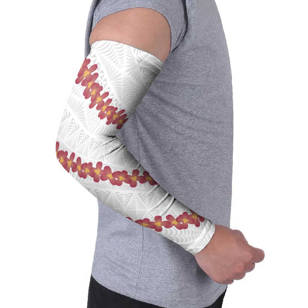 White Sunday Tonga Fakame Arm Sleeves Tongan Ngatu Heilala Lei - Polynesian Pride