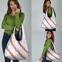 White Sunday Tonga Fakame Grocery Bag Tongan Ngatu Heilala Lei - Polynesian Pride
