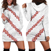 White Sunday Tonga Fakame Hoodie Dress Tongan Ngatu Heilala Lei LT14 - Polynesian Pride