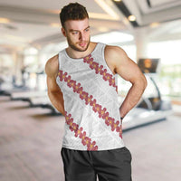 White Sunday Tonga Fakame Men Tank Top Tongan Ngatu Heilala Lei - Polynesian Pride
