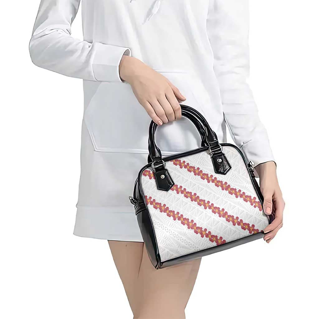 White Sunday Tonga Fakame Shoulder Handbag Tongan Ngatu Heilala Lei - Polynesian Pride