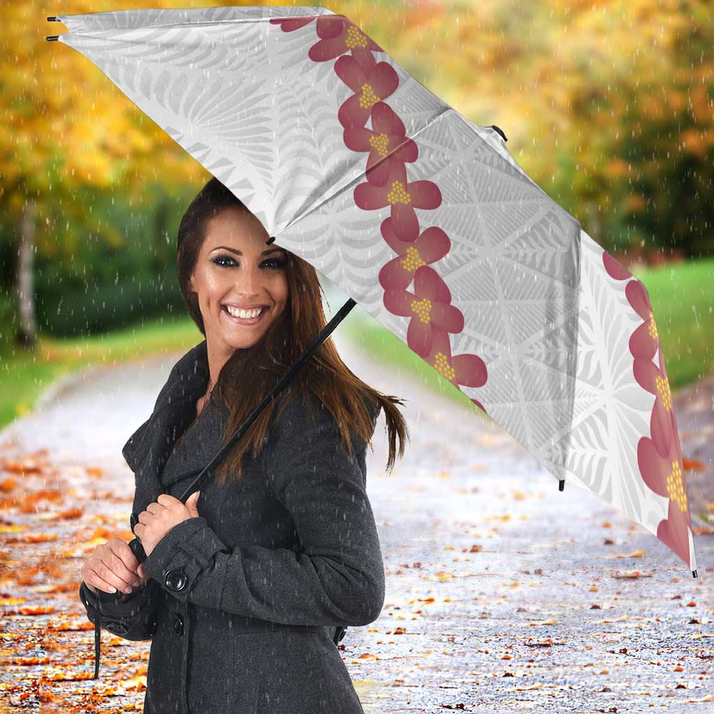 White Sunday Tonga Fakame Umbrella Tongan Ngatu Heilala Lei - Polynesian Pride