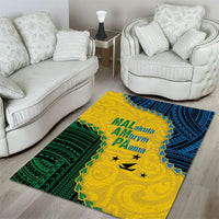 Malampa Province Vanuatu Area Rug Map With Polynesian Pattern LT14 - Polynesian Pride