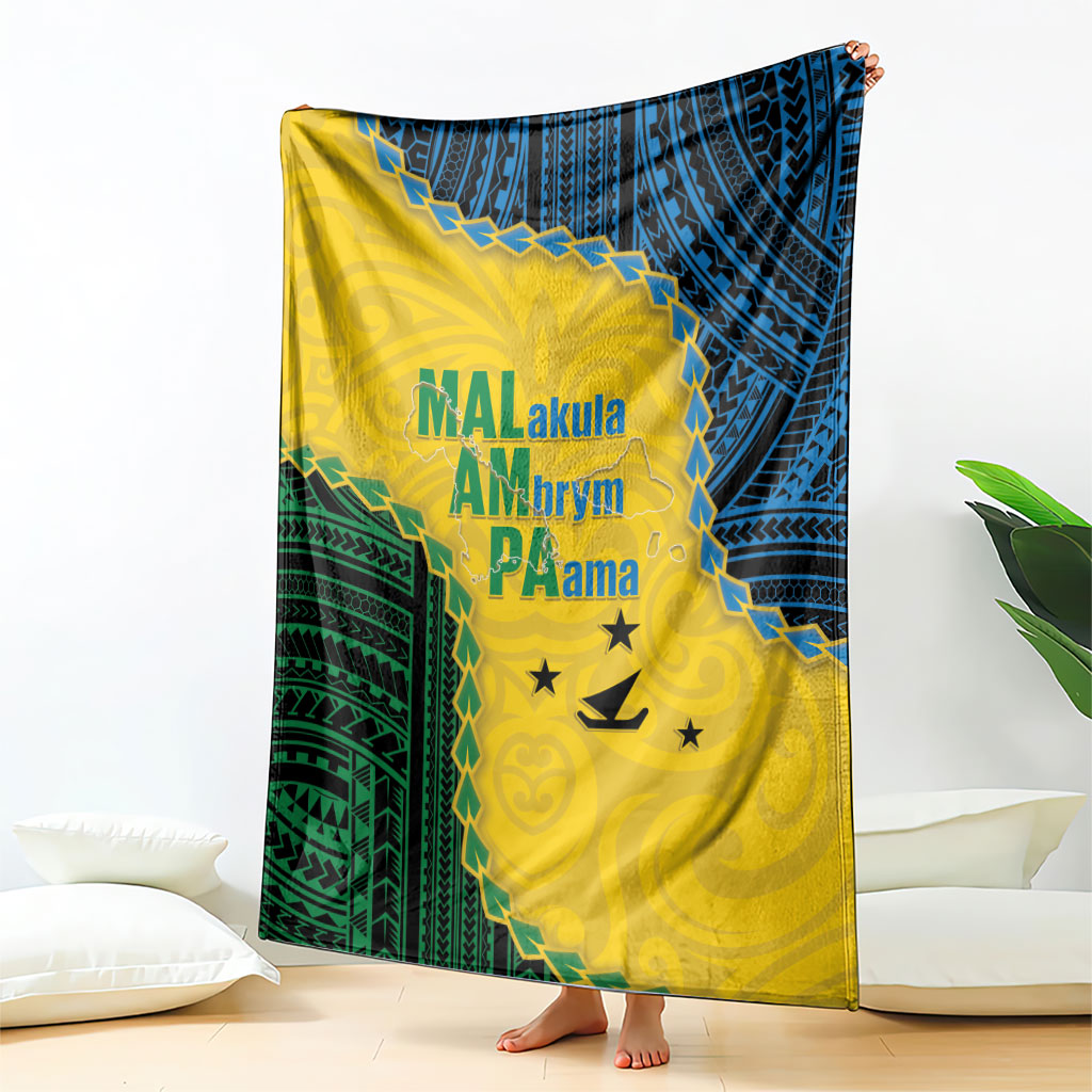 Malampa Province Vanuatu Blanket Map With Polynesian Pattern LT14 - Polynesian Pride