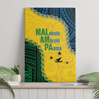 Malampa Province Vanuatu Canvas Wall Art Map With Polynesian Pattern LT14 - Polynesian Pride