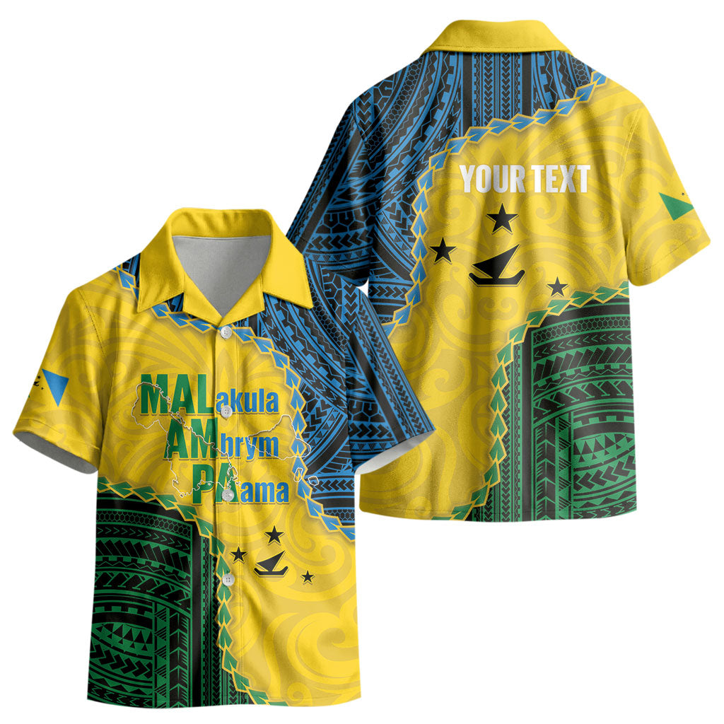 Personalised Malampa Province Vanuatu Kid Hawaiian Shirt Map With Polynesian Pattern LT14 - Polynesian Pride