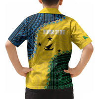 Personalised Malampa Province Vanuatu Kid Hawaiian Shirt Map With Polynesian Pattern LT14 - Polynesian Pride