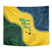 Malampa Province Vanuatu Tapestry Map With Polynesian Pattern LT14 - Polynesian Pride