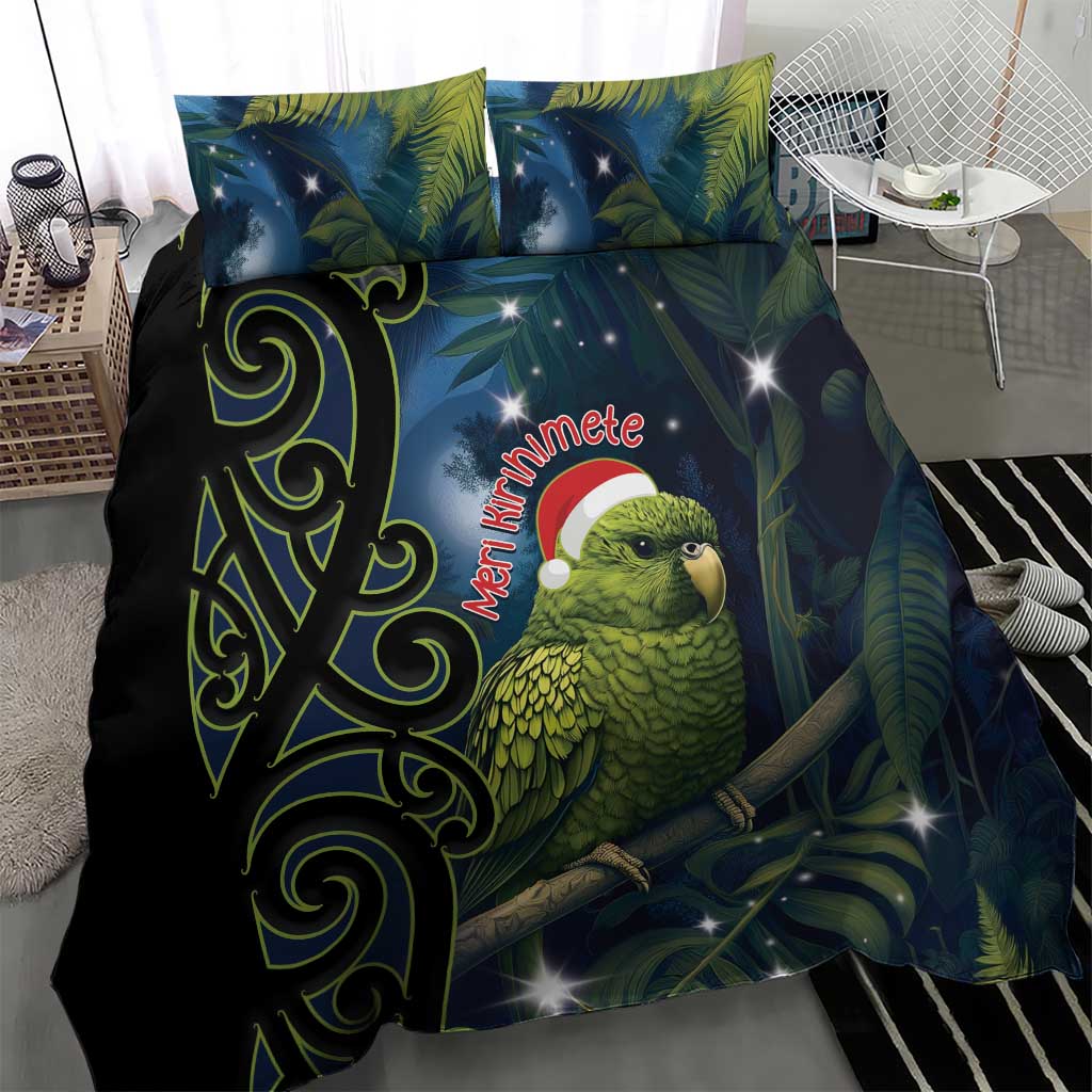 New Zealand Christmas Bedding Set Cute Kakapo Meri Kirihimete Maori Koru LT14 - Polynesian Pride