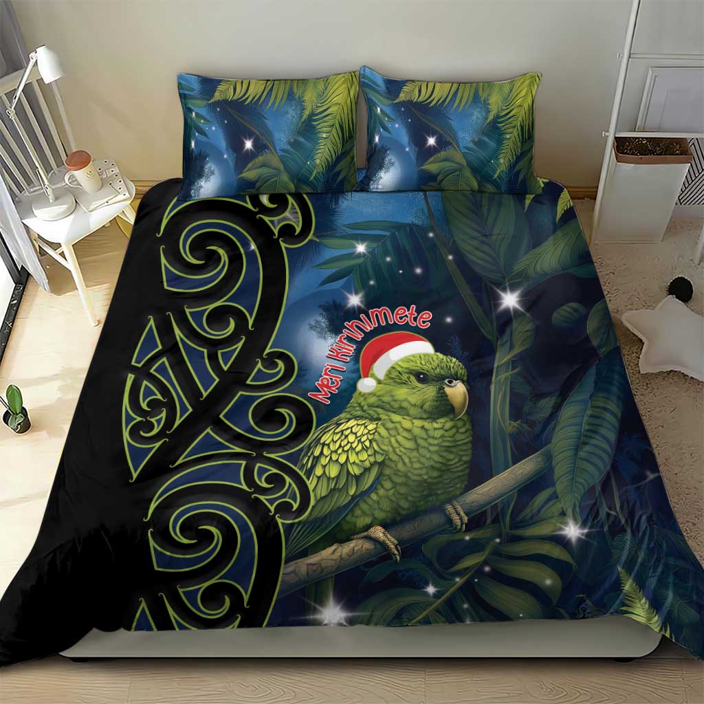 New Zealand Christmas Bedding Set Cute Kakapo Meri Kirihimete Maori Koru LT14 - Polynesian Pride