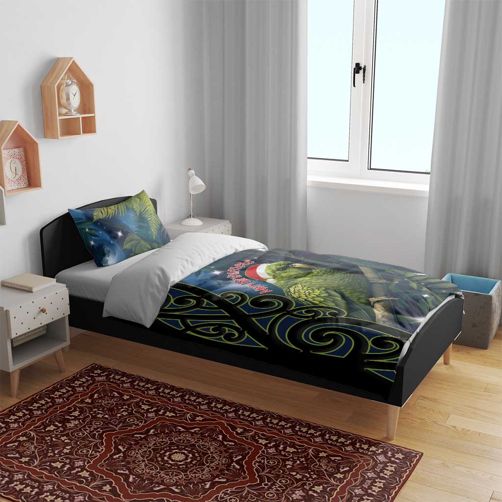 New Zealand Christmas Bedding Set Cute Kakapo Meri Kirihimete Maori Koru LT14 - Polynesian Pride