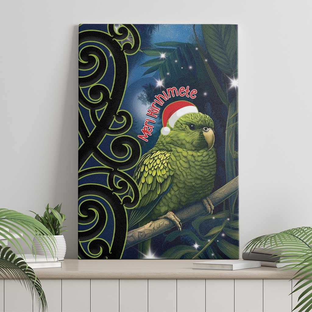 New Zealand Christmas Canvas Wall Art Cute Kakapo Meri Kirihimete Maori Koru LT14 - Polynesian Pride